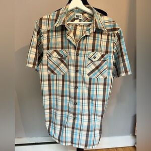 MEC Sz L Men’s Plaid Short Sleeve